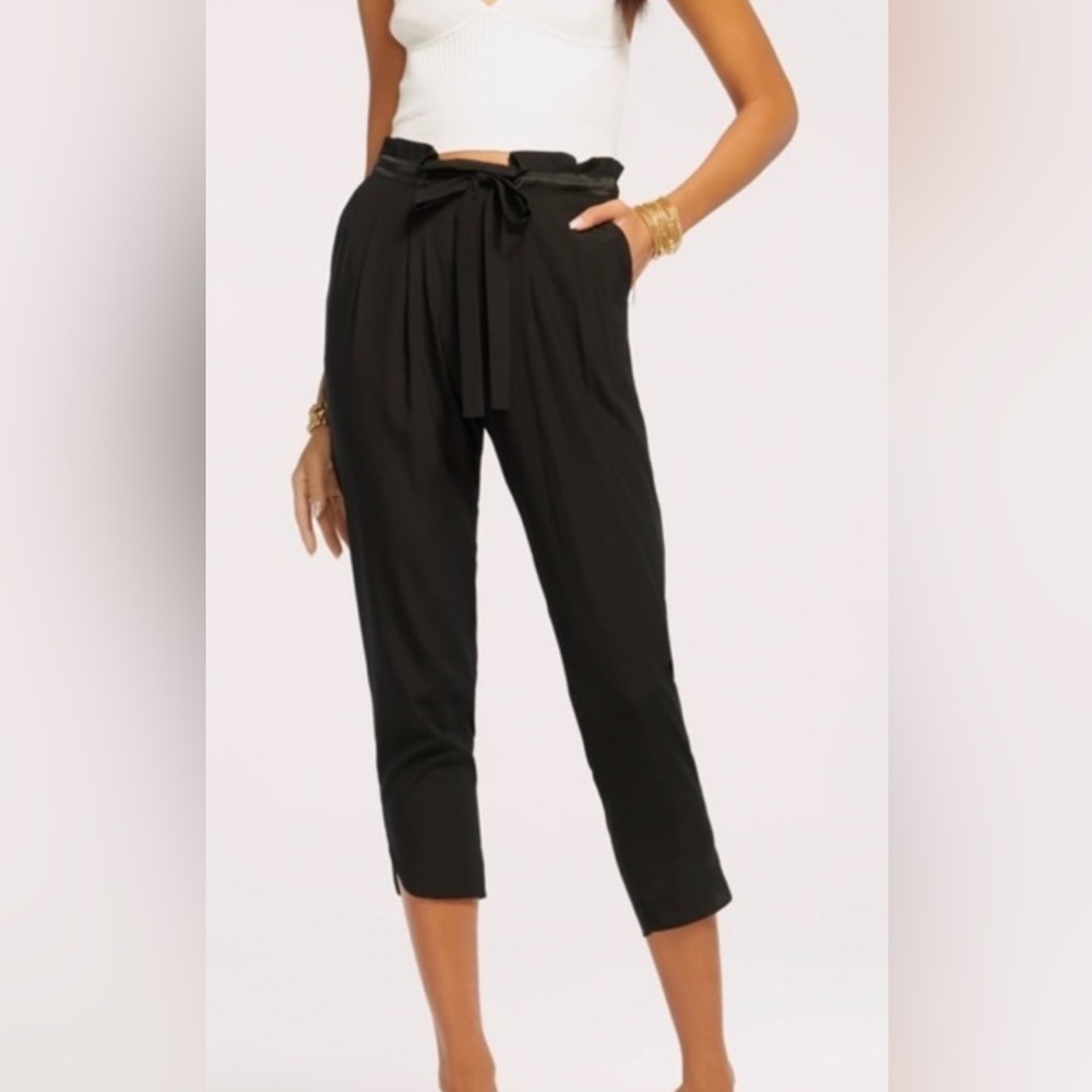 RAMY BROOK Allyn black silk pants M - Picture 2 of 16